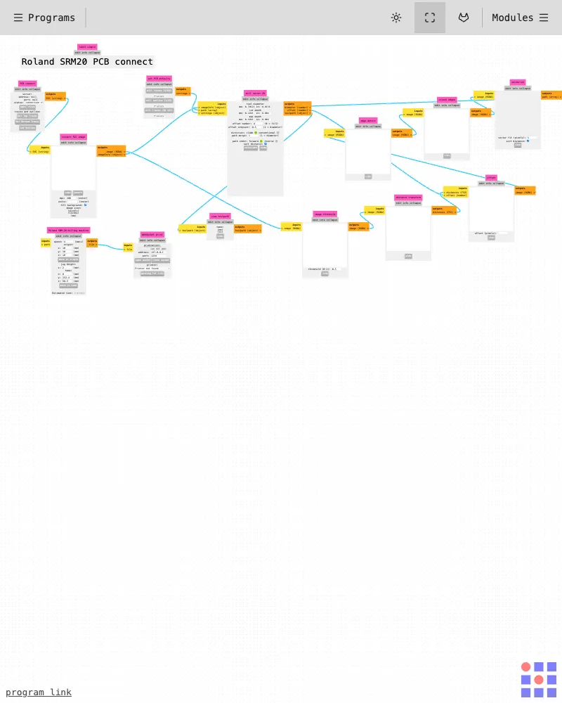 mods visual programming interface