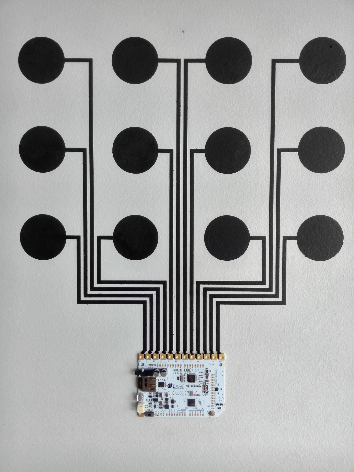 tactile interface with conductive ink